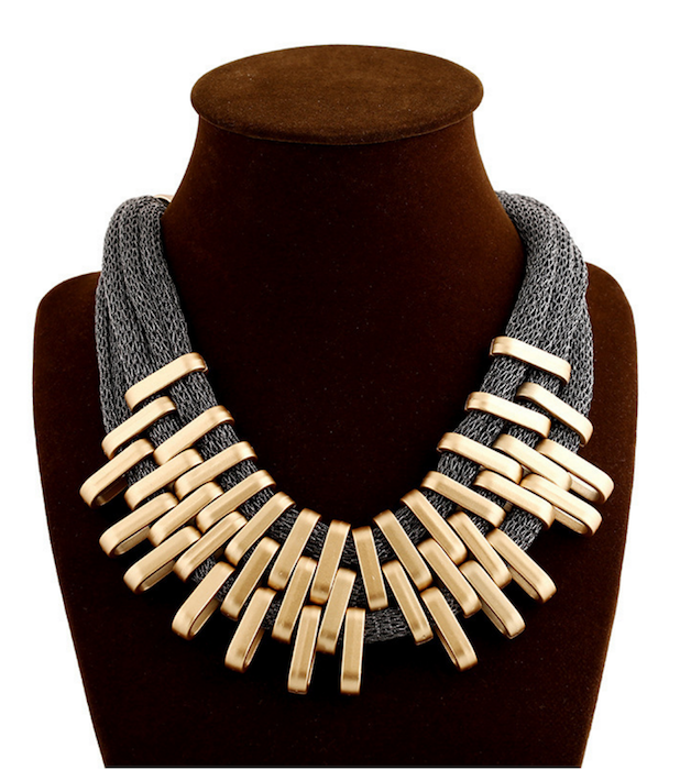 Colar Matte Gold bib Necklace CCB Chains chunky Statement Necklaces &Pendants fashion necklaces for women 2014